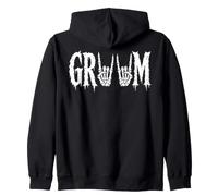 Gothic Skeleton Groom Wedding Just Married Spooky Halloween Zip Hoodie