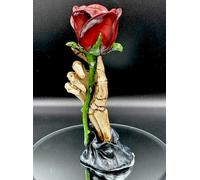 Gothic Skeleton Hand Rose Tealight Candle Holder 20.5cm Romantic Gothic Decor