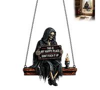 Gothic Skeleton Sun Catcher Reaper Swing Window Hangings Ornament，1pcs