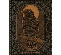 Gothic Sketchbook Journal, lined and blank page notebook, Crow Skull Journal large 120 pages 8.5 x 11 inches