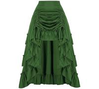 Gothic Skirt Women's Midi Vintage Midi Skirt Women's Medieval Renaissance Traditional Skirt Elastic Waist Victorian Skirts A-line Layered Skirt Petticoat Festive Clothing for Halloween and Carnival