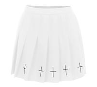Gothic Skirt Women's Short Steampunk Pleated Skirt Elastic Waist Punk Mini Skirt with Ruffles Fashion A-line Swing Petticoat Pleated Skirt Festive Costume for Halloween & Carnival Streetwear