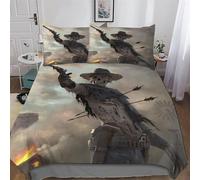 Gothic Skull 3D Printed Duvet Cover Sets with Zipper Closure Comforter Cover 3 Piece Set Super Soft Cotton Quilt Cover with Pillowcase For Boys, Girls And Teenagers Double (200x200cm)