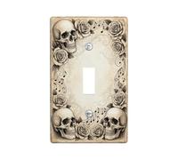 Gothic Skull And Rose Music Theme Toggle Switch Plate