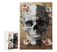 Gothic Skull Art Print-1 Puzzle 1000 Teile Schwer Puzzle Spielzeug Lernspiel Impossible Herausforderungsspielzeug Für Erwachsene Kinder 300 PCS