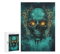 Gothic Skull Art Print-2 Puzzle 1000 Teile Schwer Puzzle Spielzeug Lernspiel Impossible Herausforderungsspielzeug Für Erwachsene Kinder 300 PCS