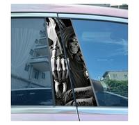 Gothic Skull Car B-Pillars Stickers Durable Waterproof and Scratch Resistant Stickers Suitable for All Models B-Pillar DIY Sticker(Type C)