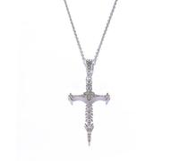 Gothic Skull Cross Sword Necklace for Men and Women Vintage Thorn Sword Pendant Necklace Gothic Cross Skull Pendant Punk Halloween Goth Jewelry Dark Cross Necklace Theme Party Music Festival Cosplay