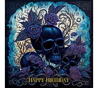 Gothic Skull Fantasy Art Birthday Greeting Card Design 395