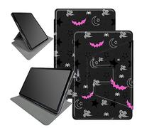 Gothic Skull Moon Bat Case Design for Microsoft Surface Pro 7 Plus/Pro7/Pro 6/Pro 5/Pro 2017/Pro 4/Pro LTE 12.3" Tablet, 360 Degree Rotating Multiple Viewing Angles Case with Auto Sleep/Wake