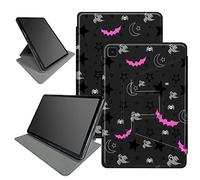Gothic Skull Moon Bat Case for Samsung Galaxy Tab A7 Lite 8.7 inch 2021 Release (Model: SM-T220/T225/T227), 360 Degree Rotating Folding Stand Multiple Viewing Angles Case with Auto Sleep/Wake