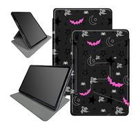 Gothic Skull Moon Bat Case for Samsung Galaxy Tab S8 Plus 2022/S7 FE 2021/S7 Plus 2020 12.4 Inch, 360 Degree Rotating Folding Stand Multiple Viewing Angles Case with Auto Sleep/Wake