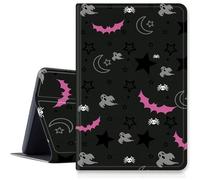 Gothic Skull Moon Stars Bat Case for Samsung Galaxy Tab A7 Lite 8.7 inch 2021 Model (SM-T220/T225/T227), PU Leather Cover with Multi- Viewing Angles Folding Stand for Galaxy Tab A7 2020
