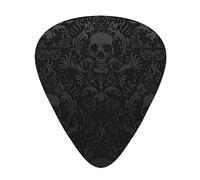 Gothic Skull Pattern Guitar Picks Guitar Accessories 12 Pack Art Bass Pick Thin, Medium Heavy Gauges 3 Sizes For Ukulele