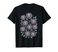 Gothic Skull Rose Garden Tee Floral Emo Lunar Dark Akademia T-Shirt