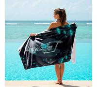 Gothic Skull Snake Bat Printed Beach Blanket Microfibre Large Sandproof Quick Dry Bath Towel Alchemy Magic Art Design for Adults Outdoor (07,160cm x 80cm)