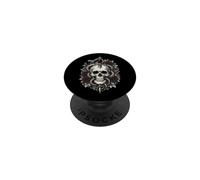 Gothic Skull Snake Dagger Roses Dark Floral Tattoo Style PopSockets Adhesive PopGrip