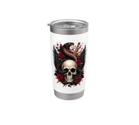 Gothic Skull Snake & Dagger Tattoo Art Stainless Steel Insulated Tumbler