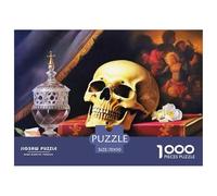 Gothic Skull Still Life 1000 Pieces Jigsaw Puzzles For Adults Educational Games Stress Relieving Entertainment Exercise The Memory of The Brain for The Whole for Women, Gifts for Men 70