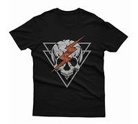 Gothic Skull T Shirts Biker Devil Heavy Metal Rock Music Top Demon #A76#OR#P1 Black M