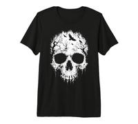 Gothic Skull Tree Branches Ravens Dark Aesthetic Forest Premium T-Shirt