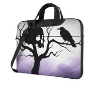 Gothic Skull Tree Laptop Bag 13-15.6Inch, 360° Protective Laptop Sleeve Case Shockproof Messenger Shoulder Bag Waterproof Computer Case Carrying Cover Briefcases for Men Women