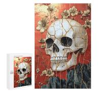 Gothic Skull Wall Art Decor-2 Puzzle 1000 Teile Schwer Puzzle Spielzeug Lernspiel Impossible Herausforderungsspielzeug Für Erwachsene Kinder 1000 PCS