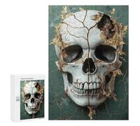 Gothic Skull Wall Decor Puzzle 1000 Teile Schwer Puzzle Spielzeug Lernspiel Impossible Herausforderungsspielzeug Für Erwachsene Kinder 300 PCS