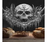 Gothic Skull Wallpaper, Deer Head Wallpaper for Living Room, Bedroom, Non-Woven Decor Wall Paper, Photo Mural Dining Room, Hallway, Lounge, 250 x 175 cm dip76