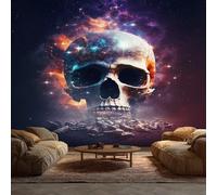 Gothic Skull Wallpaper - Space Galaxy Skeleton Wall Mural - Wall Murals for Living Room Bedroom - Photo Wallpaper & Home Decor Art - 450 x 315 cm A-158