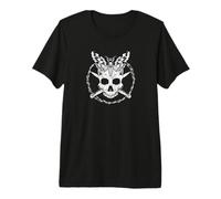 Gothic Skull with Death's Head Hawk Moth Premium T-Shirt