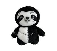 Gothic Sloth Plush Toy 25Cm Black White Stitched Animal Halloween | Stitched Patchwork Design, Black White Color Block, Soft Short Plush, 25Cm, For Halloween/Gift/Collector