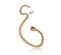 Gothic Snake Ear Cuffs Earrings Personalized Animals Ears Climber Wrap Piercing Stud Earring Vintage Ear Jacket Chunky Thick Stauds for Women Men Teens Halloween Birthday Party Left Ear 1 PCS, One