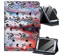 Gothic Snake Moon Star Universal 9.0-10.5 inch Tablet Case, 360 Degree Rotating Kickstand Multi Angles Viewing Cover PU Leather Tablet Protector Case for 9.0-10.5 inch Touchscreen Tablet