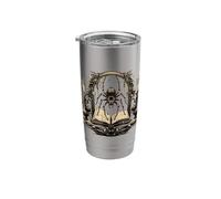 Gothic Spider Book Candle Vintage Illustration Stainless Steel Insulated Tumbler