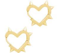 Gothic Spike Heart Hoop Earrings for Women Gothic Punk Rock Heart Earrings Trendy Stainless Steel Emo Earring Halloween Jewelry Gifts for Women, M, Stainless Steel, No Gemstone
