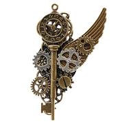Gothic Spindle for Women | Steampunk Retro Sturdy Alloy Pin | Steampunk and Gothic Spindle for Women | Unique Steampunk Gear Brooch Costume Accessory, Consulte la descripción, Metal, See description