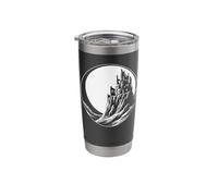 Gothic, Spooky Crumbling Castle on Hill with Full Moon Stainless Steel Insulated Tumbler