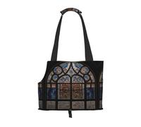 Gothic Stained Glass Printed pet Shoulder Bag, Suitable for Small Dogs and Cats, Shopping and Travel Dual-Purpose Bag