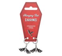 Gothic Stainless Steel Bat Earrings - Unique Vampire-Inspired Jewellery, Edgy Dangle Hoop Accessories with a Victorian Twist