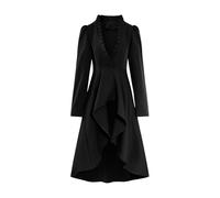Gothic Steampunk Jacket Long Coats Halloween Costumes Medieval Tailcoat | Festive Tuxedo Jacket Renaissance Victorian Long Waistcoat Jacket Gothic Steampunk Jackets Top Viking Festival Clothes