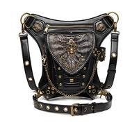 Gothic Steampunk Waist Bag Male Punk Skull Chain Motorcycle Ladies Shoulder Messenger Bag Drop Leg Arm
