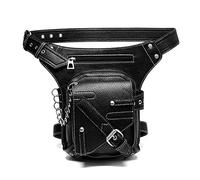 Gothic Steampunk Waist Bag PU Leather Outdoor Waistpack Vintage Chain Bag Drop Leg Arm