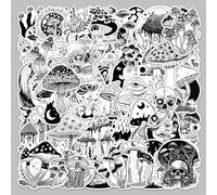 Gothic Stickers 50 PCS Dark Goth Stickers Specialized Eye Mushroom Stickers Adults Teens Vinyl Skull Sticker for Kindle Journal Scrapbook Water Bottles Bicycle