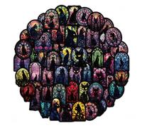 Gothic Stickers - Waterproof Gothic Spooky Cat Stickers | 54X Cat Goth Decals for Journaling Laptop Scrapbook Water Bottles Adults Teens Kids