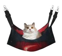 Gothic Style Crescent Black Rose Printed Pet Hammock - Sleeping Hammock For Cats, Rabbits, Ferrets, Puppies, Small Animals