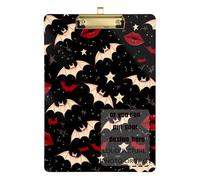 Gothic Style Darkness Red Lips Customize clipboard Binder Transparent for Classroom Supplies for Teachers high School Size 9 x 12