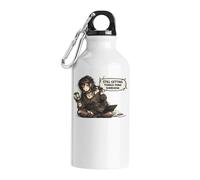 Gothic Style Motivational Message Tourist Water Bottle White