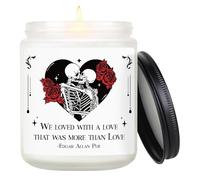 Gothic Style Scented Candle, Dark Romantic Anniversary Candles with Sandalwood Fragrance, Elegant Black Candle for Couples, Unique Valentine's Birthday for Him Her