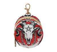 Gothic-Style Sheep Skull White Newborned Girl Pacifier Holder with Zipper and Clip Wristlet Wallet Key Holder, Baby Items Storage Container Tapas para chupones de